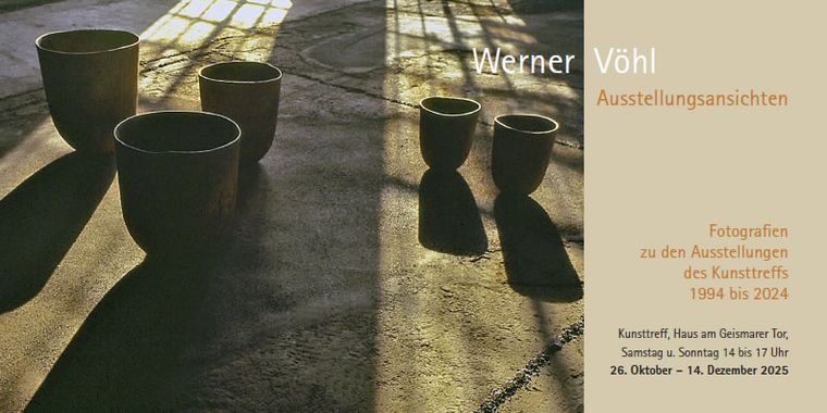 Einladung Flyer Fotografien von Werner Vöhl zu den Ausstellungen des Kunsttreffs