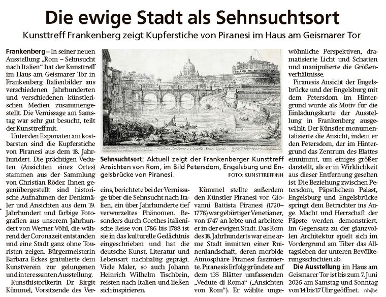 Ausstellung Rom – Sehnsucht nach Italien